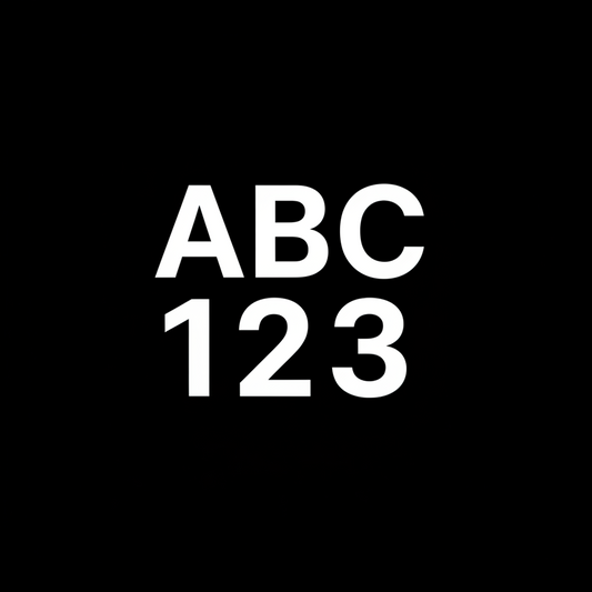 Kas saad genereerida ruudukujulise pildi SHopify jaoks. Pildil peab olema valge taust, väljalõigatud tähed ABC ja nende all väljalõigatud numbrid 123.
ABC ja 123 peavad olema sama suuruse ja laiusega.